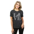 thumbnail image 2 of Love Bulldog Women's Fashion Relaxed T-Shirt Tee Charcoal Gray Medium, 2 of 3