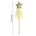 thumbnail image 3 of Glitter Star Fairy Wand for Princess Dress Up, Gold Magic Wand with Tulle & Colorful Ribbons, Angel Role Play Prop for Birthday, Halloween, Christmas, Wedding & Themed Party Favors,Gold-1Pcs, 3 of 8