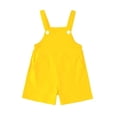 thumbnail image 4 of VeFlora Boys Overalls Summer Outfits Adjustable Strap Long Pants Casual Sleeveless Rompers Jumpsuits with Pockets(Yellow/8-9 Years), 4 of 6