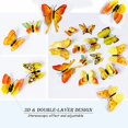 thumbnail image 3 of GHSDFBB OPSEAM Butterfly Wall Decor 24/48 PCS, 3D Butterflies Stickers for Party Decorations with Magnets(Gold, 24), 3 of 7