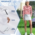 thumbnail image 5 of Uorisanigo Cute Love Heart Womens Long Sleeve Golf Shirt Versatile Stylish Athletic Polo Workout Tops 1/4 Zipper Tennis Tops for Tennis Hiking & Outdoor Sports, 5 of 7