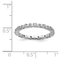 thumbnail image 5 of 925 Sterling Silver Stackable Expressions White Topaz & Diamond Ring Size: 8; for Adults and Teens; for Women and Men, 5 of 5
