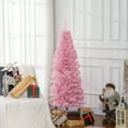 thumbnail image 2 of HOMCOM 5FT Artificial Christmas Tree with Automatic Open for Home Pink, 2 of 10