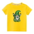 thumbnail image 2 of Lilgiuy Toddler Boys Girls St. Patrick's Day T-Shirts Gnome Clothes Tee Shirt for Kids Short Sleeve Crewneck Cotton Pullover Tops for Daily Wear (Yellow), 2 of 5
