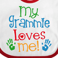 thumbnail image 4 of Inktastic My Grammie Loves Me Boys or Girls Baby Bib, 4 of 4