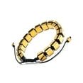 thumbnail image 6 of West Coast Jewelry Men's Gold Plated Hematite Cube Stone Bead Adjustable Bracelet (8mm), 6 of 6