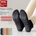 thumbnail image 1 of Calcetines de yoga de algodón al 90 % para mujer, de silicona, antideslizantes, para fitness en interiores, pilates, sin huesos, 1 of 5
