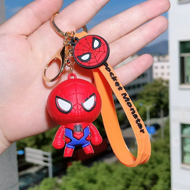 Llavero con colgante de superhéroe de Marvel, muñeco de Los Vengadores, llavero de Gel de sílice de Capitán América, accesorios de Disney Fivean unisex