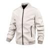 OHMZYZO Men's Bomber Jacket Lightweight Casual Windbreaker Zip Up Stand Collar Coat Fashion Stylish Fall Jackets with Pocket
