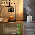 thumbnail image 6 of Candle Warmer Lamp with Timer, Bold Black White Poster Bear Cub Triangular Peaks Non-slip Wireless Remote Control Wax Melts Warmer with 4 Bulbs for Home Office Dorm, Birthday Gifts for Women, 6 of 7