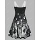 thumbnail image 2 of Vestido impreso de calabaza Ghost Bicolor Ghost Plus Rosegal  Vestidos Estampados Tallas Grandes, 2 of 5