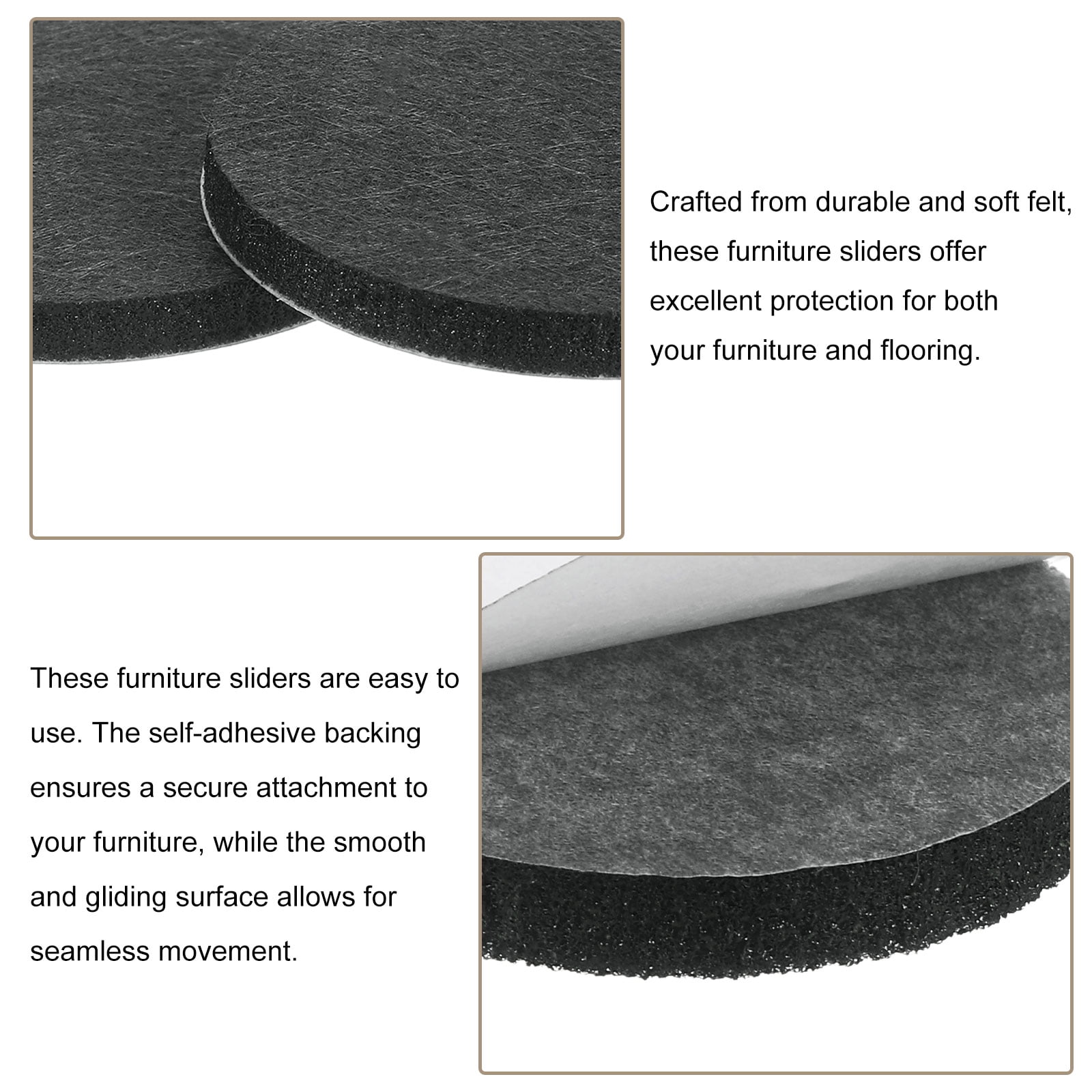 Unique Bargains Polyvinyl Chloride Table Leg Caps Floor Protector 8 Pcs 2"