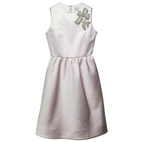 Dice Kayek Women's Dust Pink Sleeveless Polyester Dress with Jeweled Pins - 10