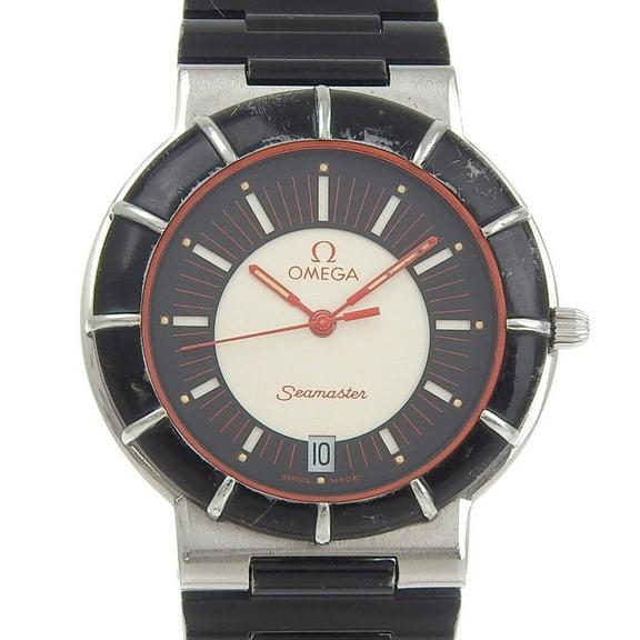 Pre-Owned OMEGA Seamaster Dynamic Stainless Steel Watch with Quartz Movement, Analog... (Good)
