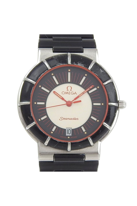 Pre-Owned OMEGA Seamaster Dynamic Stainless Steel Watch with Quartz Movement, Analog... (Good)