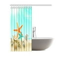thumbnail image 2 of WOPOP Seashell Starfish Sand Shower Curtain, Tropical Summer Island Beach Polyester Fabric Shower Curtain Bathroom Sets with Hooks 60x72 Inches, 2 of 3
