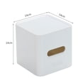 thumbnail image 4 of Caja de pañuelos de escritorio, dispensador de papel higiénico, servilletero, duradera y desmontable. Blanco, 4 of 9