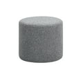thumbnail image 2 of Lifestyle Solutions Warren Round Ottoman, Gray Sherpa Fabric, 2 of 8