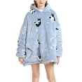 thumbnail image 1 of ZAXARRA Pull à Capuche Universel Chaud Mode Impression Laine de Vison Vêtements de Maison, 1 of 6