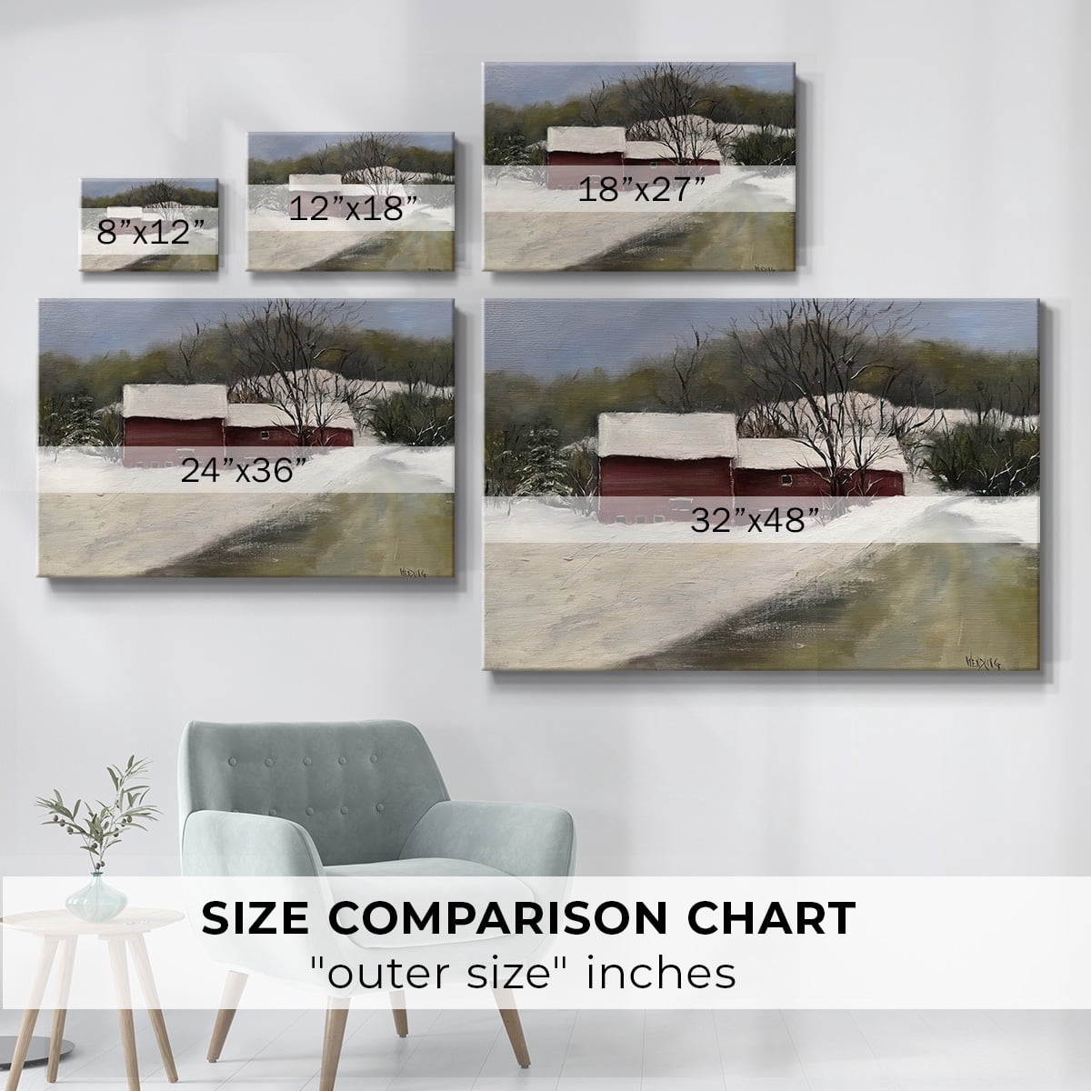 Winter Homestead II- Gallery Wrapped Canvas