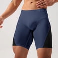 thumbnail image 4 of Mifsaly Mens Compression Biker Shorts High Waisted Stretch Workout Shorts Breathable Comfy Running Cycling Gym Underwear Navy,XS, 4 of 6