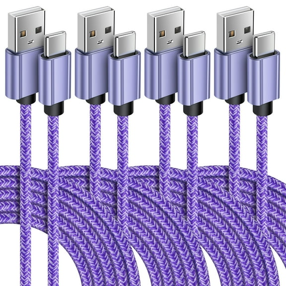USB C Cables,Type C USB Cables 6ft-4PACK,ABCPOW USB Type C to USB a Cable Android Type C Charger Charging Cords USB-C Phone Cables