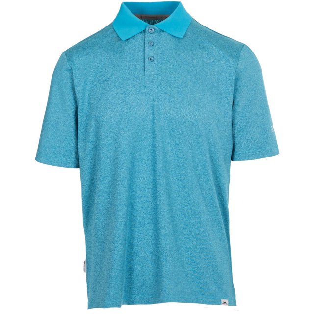 Trespass - Polo Gedding para Hombre (Estanque Azul Jaspeada)