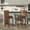 Brown, variant on Joywind 24" Counter Height Swivel Bar Stools with High Back, Upholstered Seat & Solid Wood Footrest, White, Set of 2
