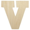 thumbnail image 1 of Letter V Uppercase Fun Bold Font Wood Shape Unfinished Piece Cutout Craft DIY Projects - 6.25 Inch Size - 1/8 Inch Thick, 1 of 7