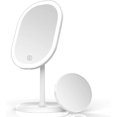 thumbnail image 1 of LED Makeup Mirror, Detachable 5X Magnifying Mirror, Smart Lighting Adjustment and USB Charging, 180 Folding Table Mirror, Perfect Gift for Friend, 1 of 5
