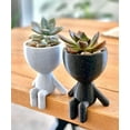 thumbnail image 6 of Little People Planter  Sitting Planter Gift Idea, People Sitting Planter, Bar Decor, Table Decor, Plant Gift Idea, Cute Succulent Planter Marbel, 6 of 8