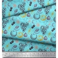 thumbnail image 3 of Soimoi Blue Cotton Duck Fabric Mix Fruits Fabric Prints By Yard 42 Inch Wide, 3 of 3