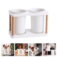 thumbnail image 2 of Miangastore 1Set Draining Chopstick Cage White Ceramic Cutlery Storage for Kitchen Use, 2 of 8