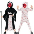 thumbnail image 5 of Gyratedream Kids Halloween Grim Reaper Costume, Fancy-Dress Outfit for Boys Girls Dress Up Party 5-14 Years, 5 of 5