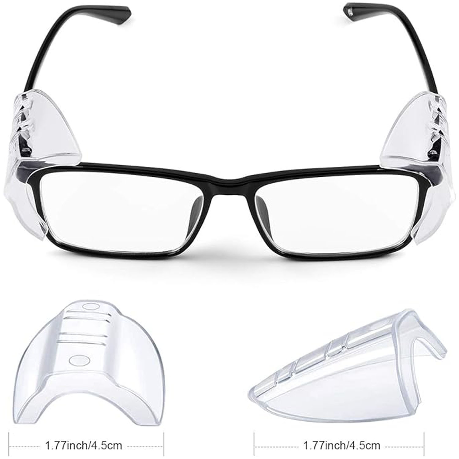Peduu Safety Glasses Side Shields, Clear, Slip-On photo 2