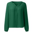 thumbnail image 6 of Womens Fashion Tops Loose Chiffon Shirts Temperament Solid Color Long Sleeves Bottoming Shirts for Everyday Wear, 6 of 8