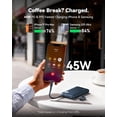 thumbnail image 4 of INIU 45W Fast Charging Portable Charger, 40% Smaller 10000mAh with Detachable Cable, Flight-Safe Travel Power Bank, USB C External Battery Pack for iPhone 17 16 Pro iPad Samsung S25 Google etc, Blue, 4 of 10