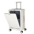 thumbnail image 2 of Carry-on travel suitcase with wheels  20 inch carrier carrier travel bag koffer trolley boarding USB rechargeable Phone holder My Lux Decor Round, 2 of 10