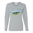 thumbnail image 2 of Made In America With Ukrainian Parts Womens Graphic Long Sleeve T-Shirt, Heather Grey, XX-Large, 2 of 4