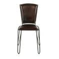 thumbnail image 6 of Lumisource Ali Industrial Dining Chair in Black Metal and Espresso Leather - Set of 2, 6 of 6