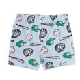 thumbnail image 3 of Baby Essentials 6 Months Infant Boys 3 Piece Bodysuit, Shorts, Socks Set Spring Summer Cotton Polyester Outfit in Mommy's Little Slugger Print, 3 of 7