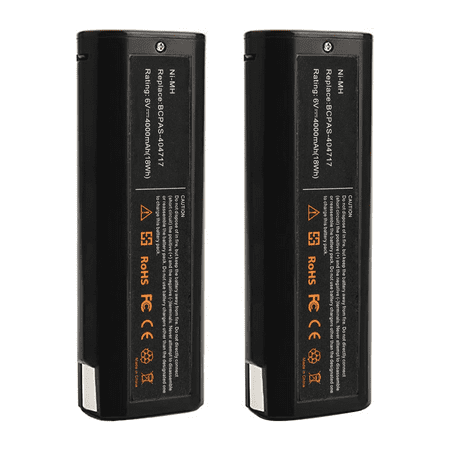 

DASNITE 2Pack for Paslode 404717 Battery 6V 4000mAh compatible with Paslode 900600 901000 902000 B20720 CF-325 Ni-MH
