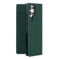 thumbnail image 2 of SaniMore Wallet Case for Samsung Galaxy S23 Ultra 6.8" 2023, Wrist Strap Flip Kickstand Card Slots Genuine PU Leather Shockproof TPU Shell Anti-fall Full-body Protective Cover For S23 Ultra, Green, 2 of 9