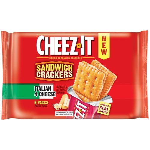 Cheez-It Italian 4 Cheese Baked Sandwich Crackers, 1.48 oz, 6 pack by Sunshine Biscuits, LLC