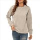 thumbnail image 3 of Sudadera Holgada de con Cuello Redondo para Mujer, Larga, Hombros Caídos, Estilo Casual, , para Otoño Albaricoque M, 3 of 9