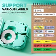 Phomemo D32 Label Maker,Thermal Label Printer, Bluetooth Wireless Mini Pocket Smartphone Label Maker Machine with Tape, Compatible with iOS/Android, for Home, Office, and Supermarket(Green)