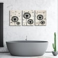 thumbnail image 5 of Wall Decor For Living Room Canvas Wall Art For Bedroom Fashion Office Wall Decorations Abstract Flowers Wall Paintings Art Black Dandelion Pictures Artwork Kitchen Home Decor 3 Pieces, 5 of 6