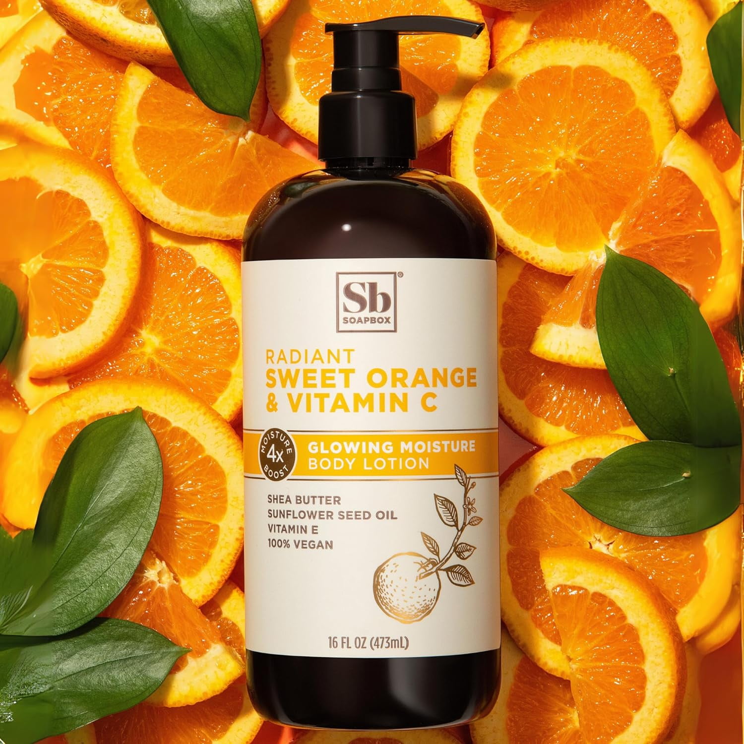 Soapbox Moisturizing Body Lotion, Sweet Orange & Vitamin C with Sunflower Oil, 3 Pack, 16oz each