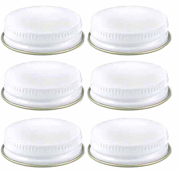 Pack of 100 HomeBrewStuff White Metal Growler Caps 38mm Fits Most 1/2 and 1 Gallon Jugs