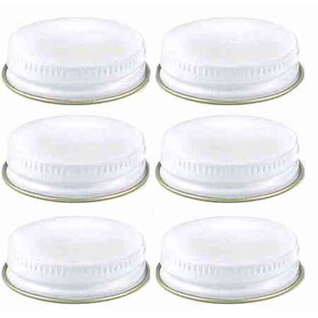 

HomeBrewStuff White Metal Growler Caps 38mm Fits Most 1/2 and 1 Gallon Jugs (6)